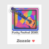 Groovy Guitar Aufkleber (Blatt)