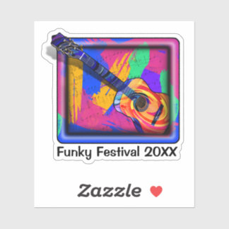 Groovy Guitar Aufkleber