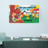 Groovy Guitar Bear Personalize Banner (Messeveranstaltung)