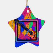 GROOVY GUITAR KERAMIK ORNAMENT (Rechts)