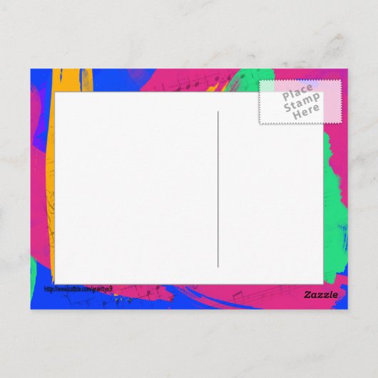 GROOVY GUITAR POSTKARTE (Rückseite)