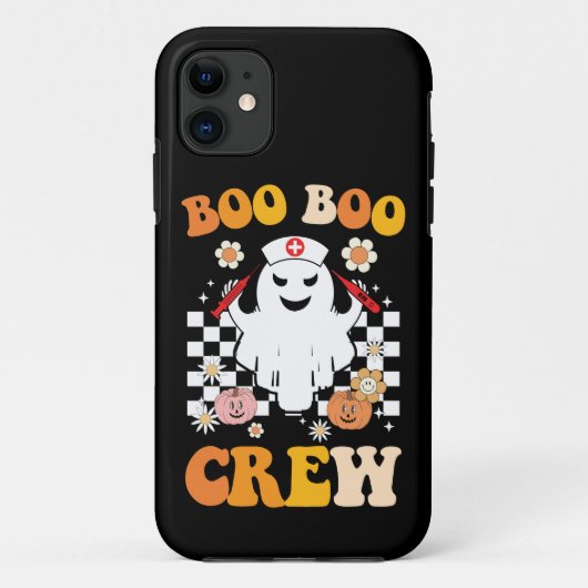 Groovy Halloween Boo Crew Nurse Ghost Case-Mate iPhone Hülle (Rückseite)