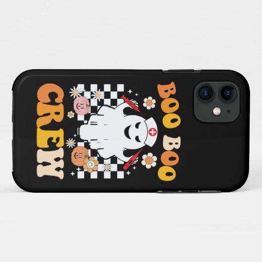 Groovy Halloween Boo Crew Nurse Ghost Case-Mate iPhone Hülle (Rückseite (Horizontal))
