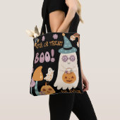 Groovy Halloween Boo Niedlich Trick oder Treat Cus Tasche (Von Nahem)