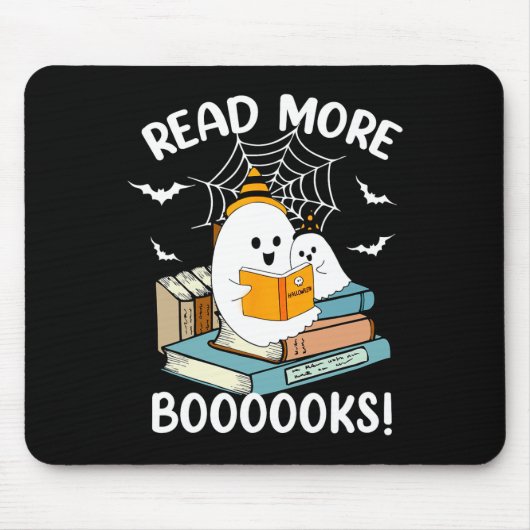 Groovy Halloween Ghost Mehr Bücher Libraria Mousepad (Vorne)
