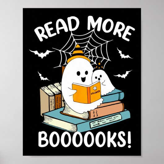 Groovy Halloween Ghost Mehr Bücher Libraria Poster (Vorne)