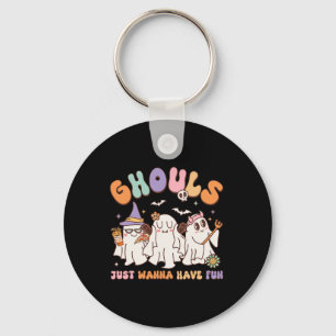 Groovy Halloween Ghouls Just Wanna haben Spaß Danc Schlüsselanhänger