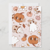 Groovy Halloween Little Boo Baby Shower Einladung (Rückseite)