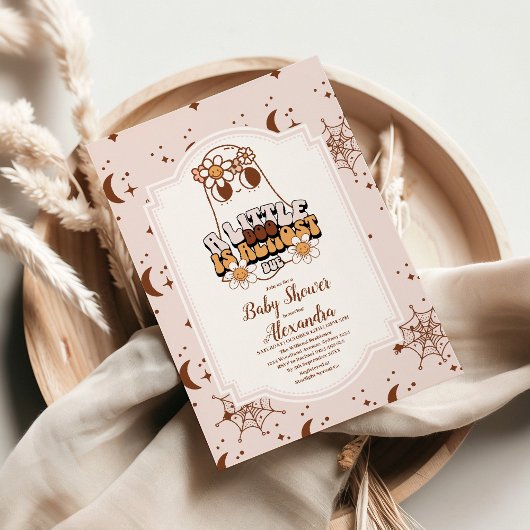 Groovy Halloween Little Boo Baby Shower Einladung