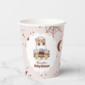 Groovy Halloween Little Boo Baby Shower Pappbecher (Vorderseite)