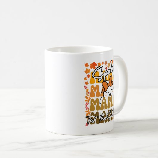 Groovy Halloween Mama fallen niedlicher Geist lust Kaffeetasse (VorderseiteRechts)