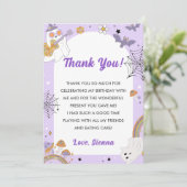 Groovy Halloween Niedlich Ghost Dankeskarte (Stehend Vorderseite)