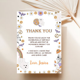 Groovy Halloween Niedlich Ghost Dankeskarte