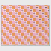 Groovy Halloween Retro Spooky Design Geschenkpapier (Flach)