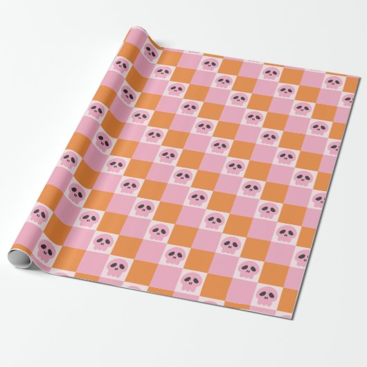 Groovy Halloween Retro Spooky Design Geschenkpapier (Ungerollt)