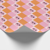 Groovy Halloween Retro Spooky Design Geschenkpapier (Ecke)