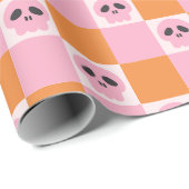 Groovy Halloween Retro Spooky Design Geschenkpapier (Rolleneckpunkt)