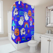 groovy halloween spooky disco creepy mushrooms duschvorhang (Beispiel)