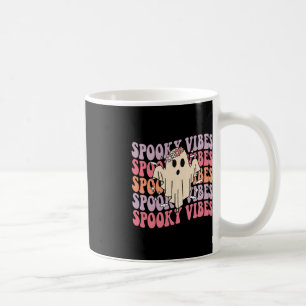 Groovy Halloween Spooky Vibes Retro Floral Ghost C Kaffeetasse