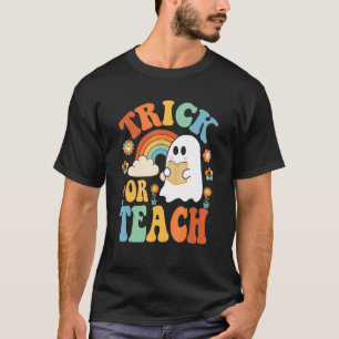 Groovy Halloween Streich oder Lehre Retro Floral G T-Shirt