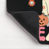 Groovy Halloween Trick or Teach Retro Floral Ghost Mousepad (Ecke)