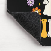 Groovy Halloween Vibes Costume Ghost Pumpkin  Mousepad (Ecke)