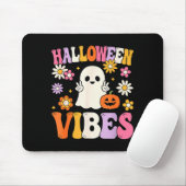 Groovy Halloween Vibes Costume Ghost Pumpkin  Mousepad (Mit Mouse)