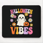 Groovy Halloween Vibes Costume Ghost Pumpkin  Mousepad (Vorne)