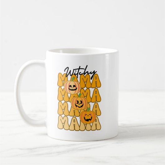 Groovy Halloween Witchy Mama lustiges halloween Kaffeetasse (Links)