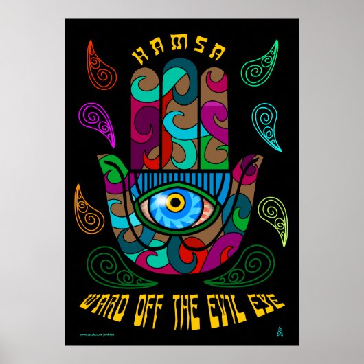 Groovy Hamsa Poster (Vorne)