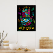 Groovy Hamsa Poster (Küche)