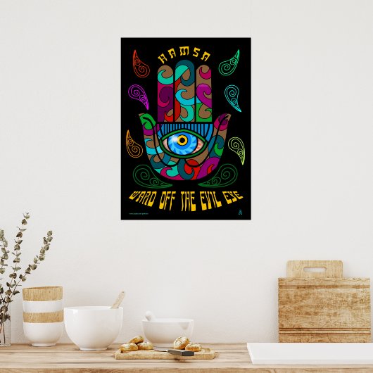Groovy Hamsa Poster (Küche)