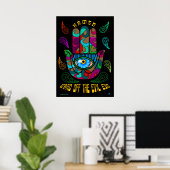 Groovy Hamsa Poster (Heimbüro)