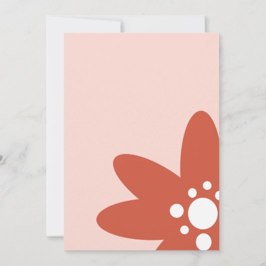 Groovy Hand Drawn Letters Save the Date Einladung (Rückseite)