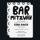 Groovy Handlettering Custom BAR Mitzvah Bold Stars Einladung<br><div class="desc">Perfekte Karte, um eine Bar mitzvah anzukündigen! Handgefertigte Kunst für Sie mit Griffe auf der Vorderseite und einem Muster auf der Rückseite! Vollständig anpassbar! Klicken Sie auf "Personalisieren" oben, um den Text zu bearbeiten. Klicken Sie auf "Bearbeiten mit dem Design-Tool", um die Schriftart, Farben und Platzierungen anzupassen und das Design...</div>
