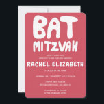 Groovy Handlettern Custom Bat Mitzvah Pink Stars Einladung<br><div class="desc">Perfekte Karte, um eine Fledermausmitzvah anzukündigen! Handgefertigte Kunst für Sie mit Griffe auf der Vorderseite und einem Muster auf der Rückseite! Vollständig anpassbar! Klicken Sie auf "Personalisieren" oben, um den Text zu bearbeiten. Klicken Sie auf "Bearbeiten mit dem Design-Tool", um die Schriftart, Farben und Platzierungen anzupassen und das Design auf...</div>