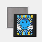 Groovy Hanukkah Vibes Chanukah Pajama Happy Hanukk Magnet (Vorderseite/Rückseite)