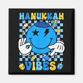 Groovy Hanukkah Vibes Chanukah Pajama Happy Hanukk Magnet (Vorne)