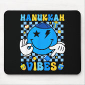 Groovy Hanukkah Vibes Chanukah Pajama Happy Hanukk Mousepad (Vorne)