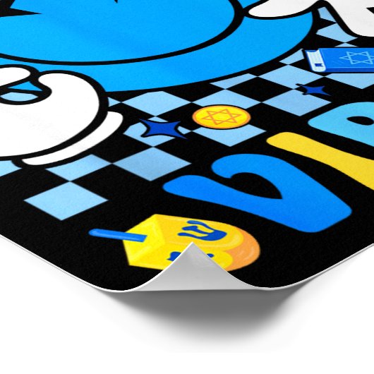 Groovy Hanukkah Vibes Chanukah Pajama Happy Hanukk Poster (Ecke)