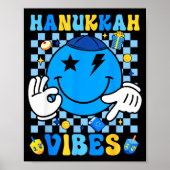Groovy Hanukkah Vibes Chanukah Pajama Happy Hanukk Poster (Vorne)
