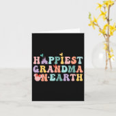 Groovy Happiest Oma der Erde Karte (Gelbe Blume)