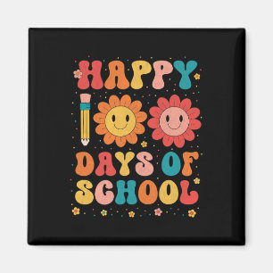 Groovy Happy 100 Days of School Lehrer 100. Tag Magnet