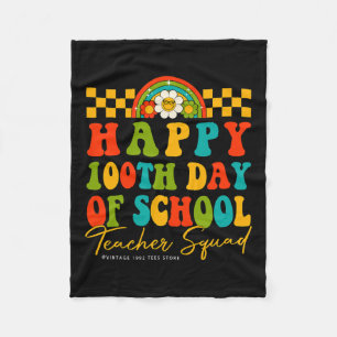 Groovy Happy 100. Tag der Schule Lehrer Squad Ange Fleecedecke