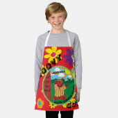 Groovy Happy Bear überall Schürze (Getragen)