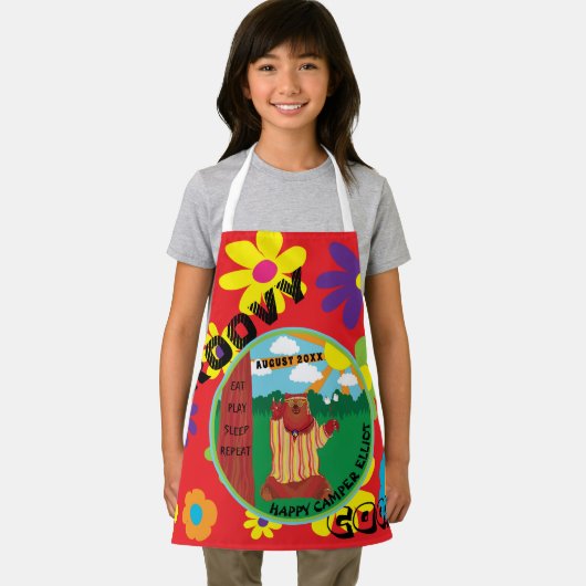 Groovy Happy Bear überall Schürze (Insitu)