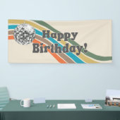 Groovy Happy Birthday Banner (Messe)