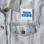 Groovy Happy Birthday Retro Blue Text Image Button (Beispiel)
