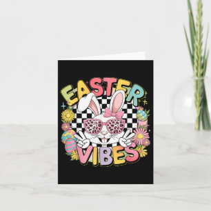 Groovy Happy Easter Vibes Bunny Girls Karte