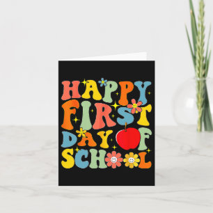 Groovy Happy ersten Tag der Schule auf dem Weg zur Karte
